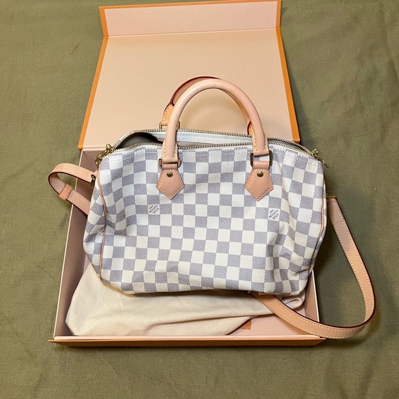 LV Speedy 30 Damier Azur Authentic - Picture 1 of 9